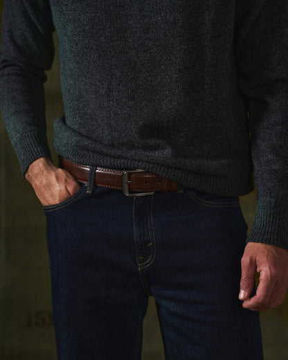 Classic cowhide leather everyday belt for men | Heritage -4