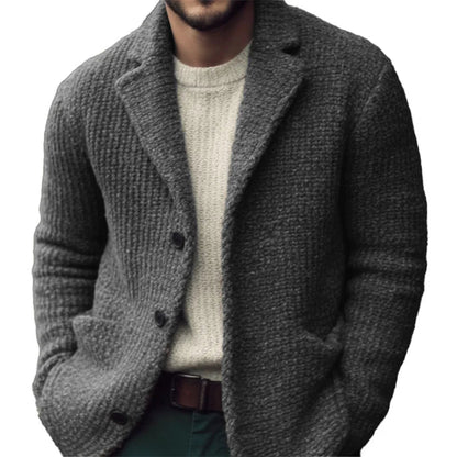 Classic button-front knit cardigan with regular fit Cozy for Men | Derek Vale