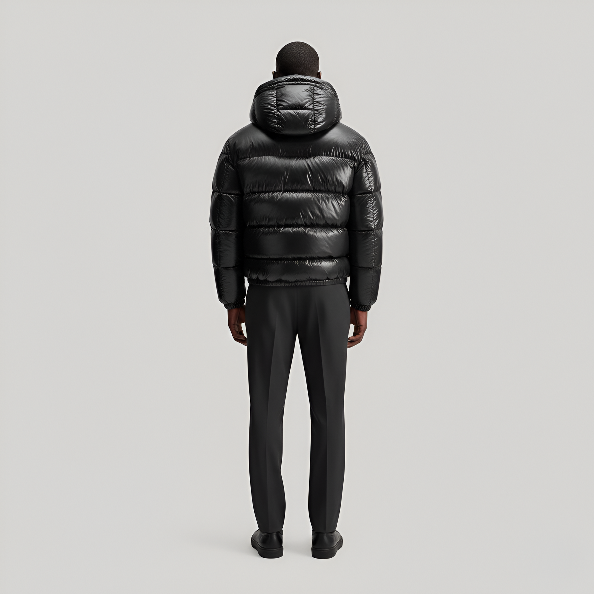Hooded padded puffer jacket for men | Valerios -3