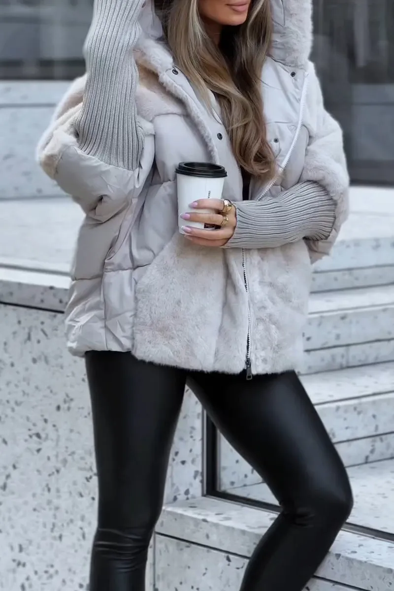 Quilted longline hooded winter coat for women | Nordique -5