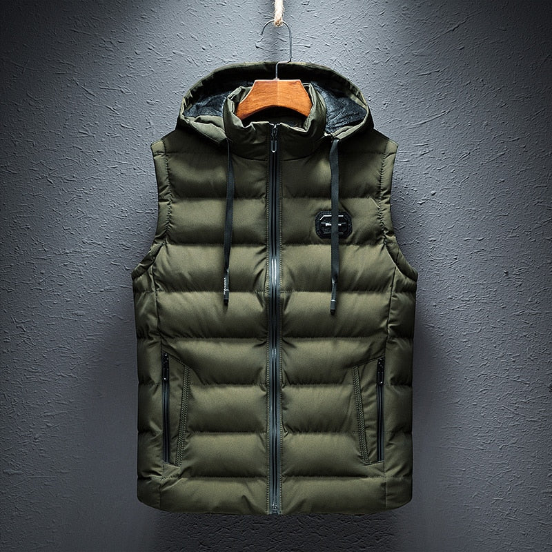 Padded hooded gilet vest for men | Kaedon