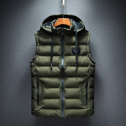 Padded hooded gilet vest for men | Kaedon
