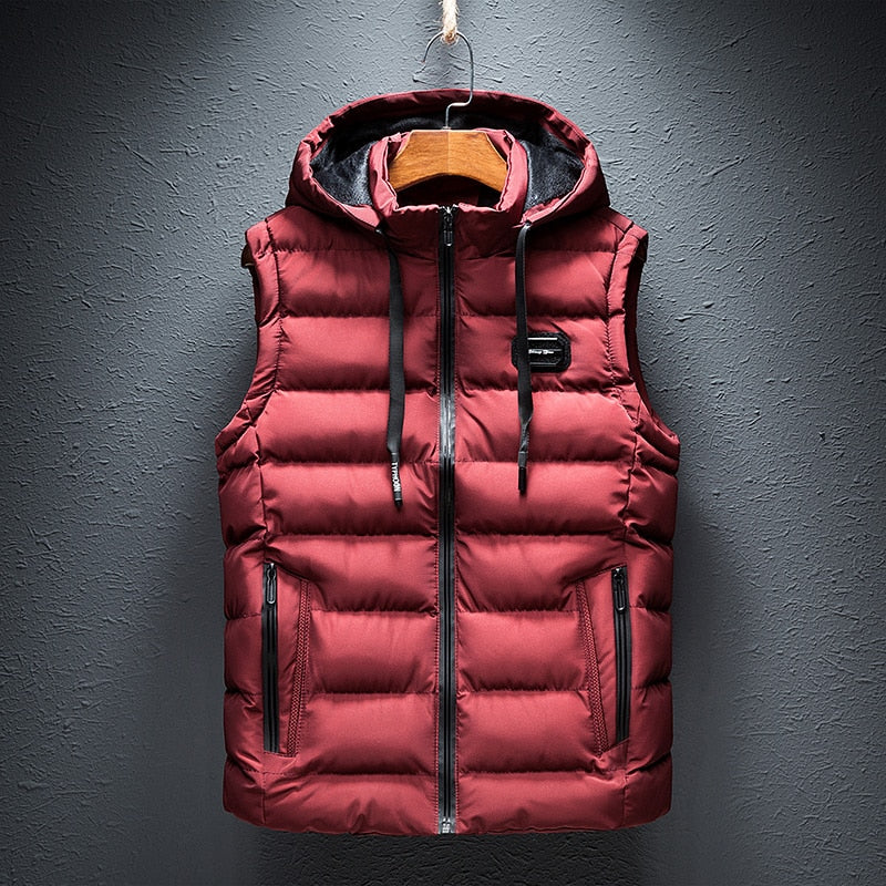 Padded hooded gilet vest for men | Kaedon