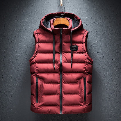 Padded hooded gilet vest for men | Kaedon