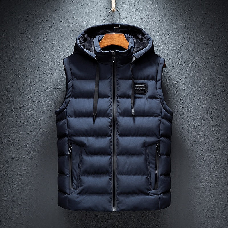 Padded hooded gilet vest for men | Kaedon