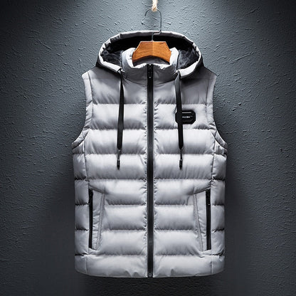 Padded hooded gilet vest for men | Kaedon