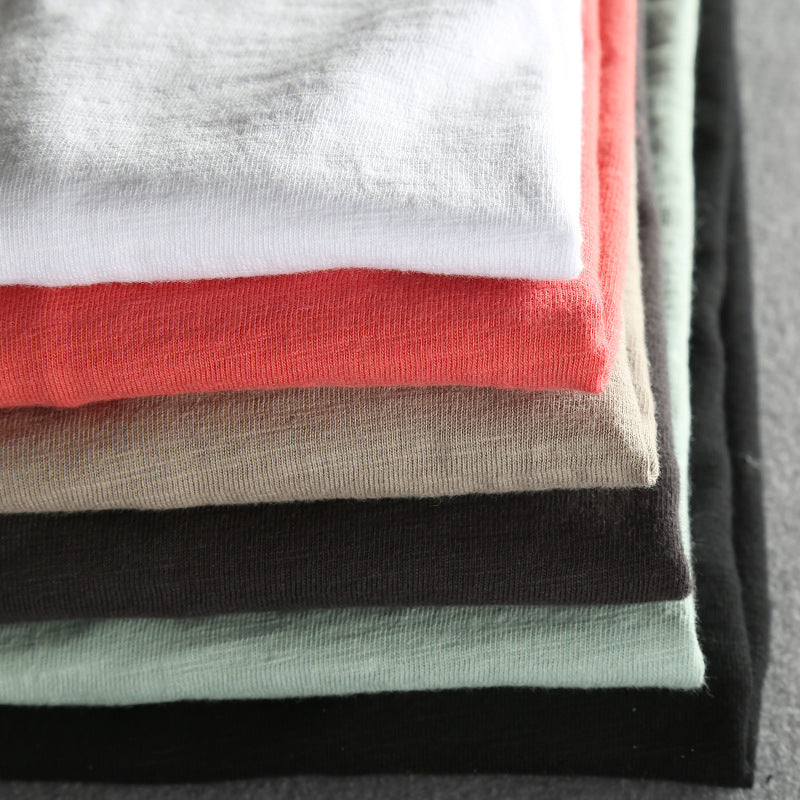 Minimalist long-sleeve O-neck everyday tee for men | Daiki -7