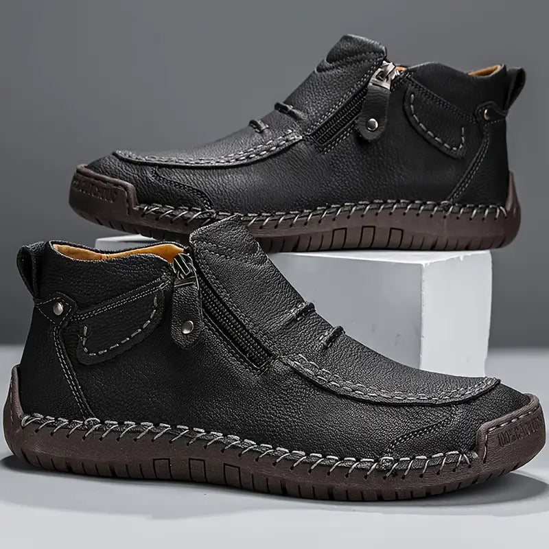 Orthopaedic-inspired side-zip ankle boots for women | Ferron -3