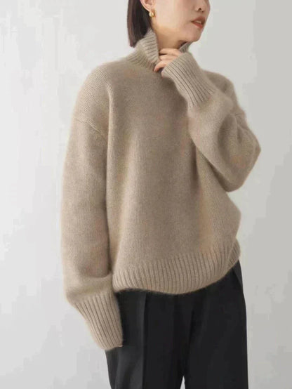 High-collar cosy cashmere jumper for women | Isabel -6