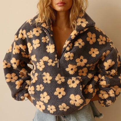 Floral fleece Jacket for women | Daisy