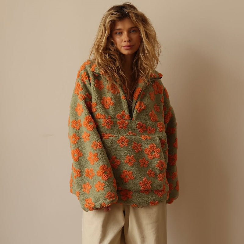 Floral fleece Jacket for women | Daisy