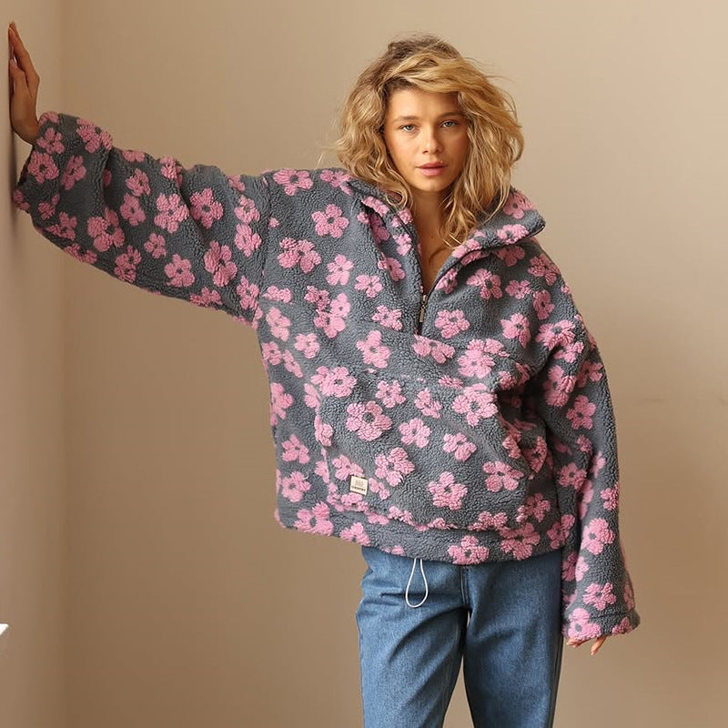 Floral fleece Jacket for women | Daisy