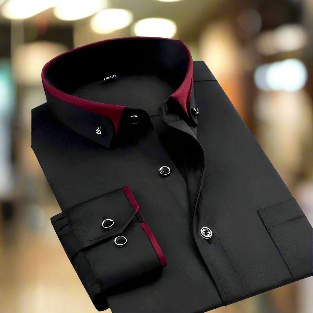 Classic long sleeve button shirt for men | Evander