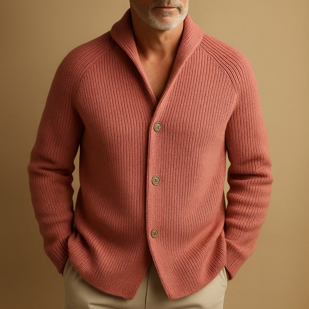 Light button-up knit cardigan for men | Mason