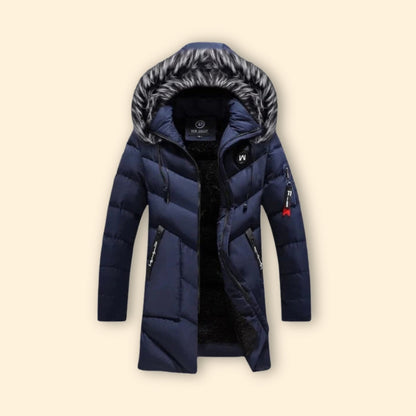 Quilted hooded parka with multi-pocket design for men | Norvik