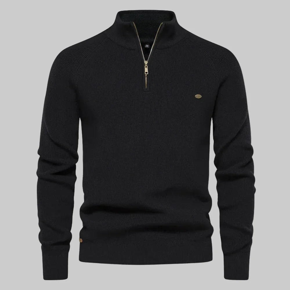 Half-zip stand collar jumper for men | Corven