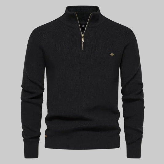Half-zip stand collar jumper for men | Corven