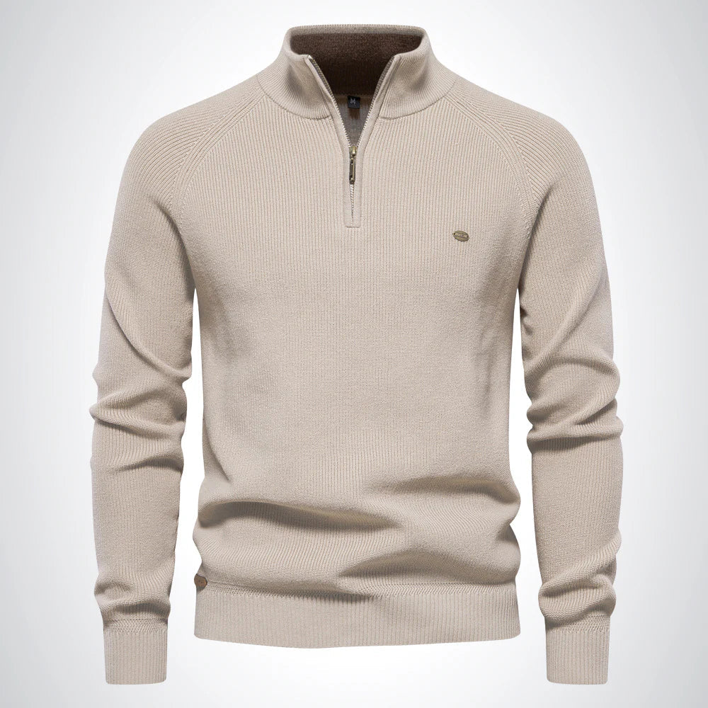 Half-zip stand collar jumper for men | Corven