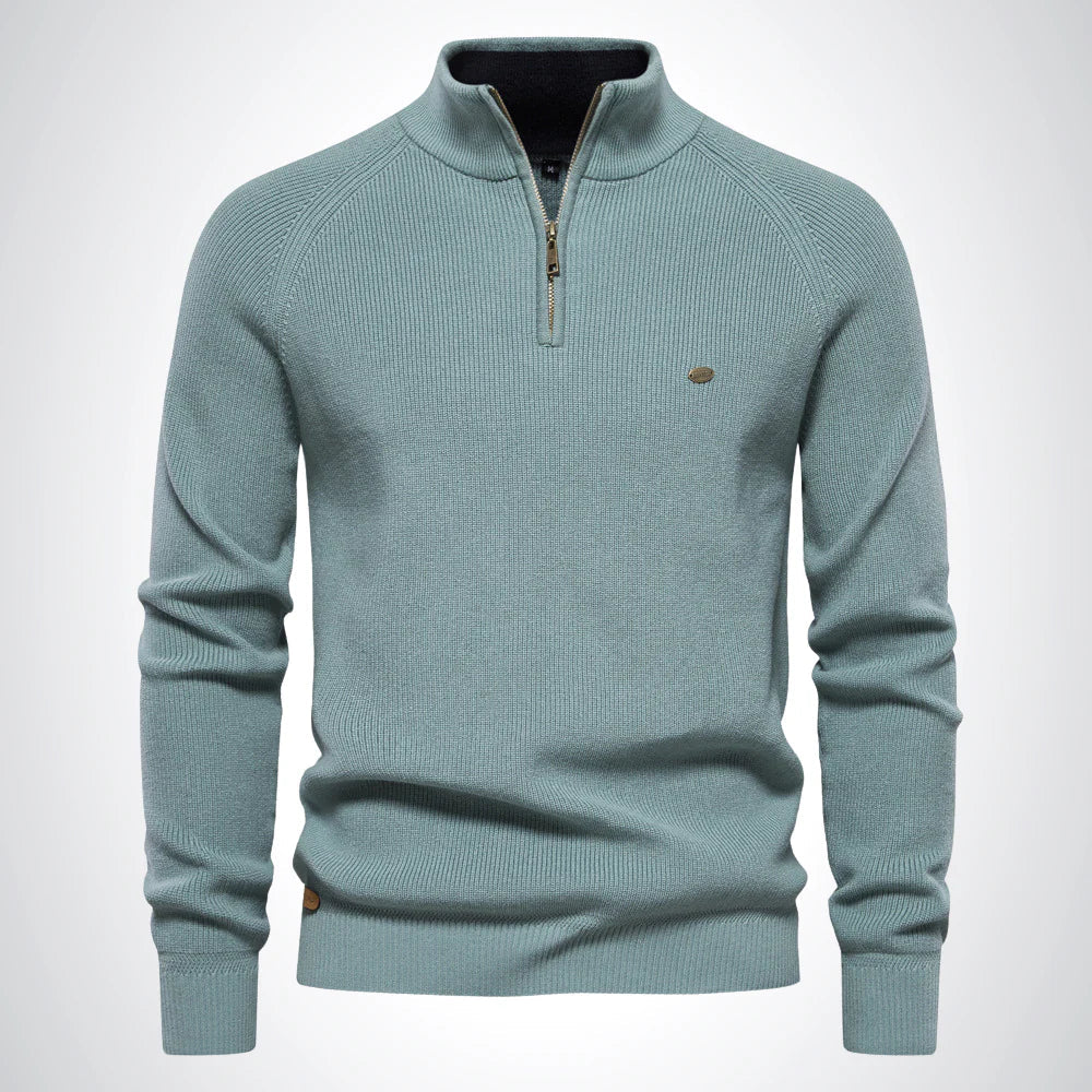 Half-zip stand collar jumper for men | Corven