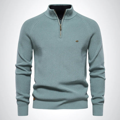 Half-zip stand collar jumper for men | Corven