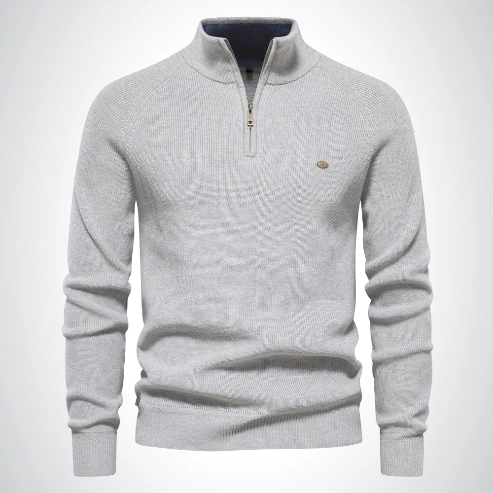 Half-zip stand collar jumper for men | Corven