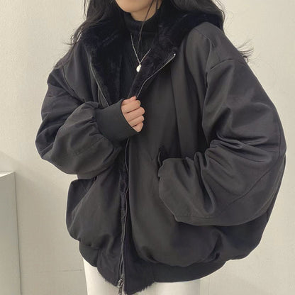 Reversible hooded winter coat for women | Lira -2