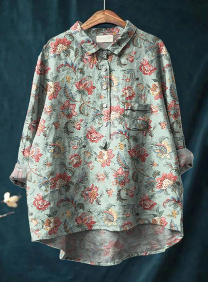 Vintage-inspired floral blouse for women | Anita