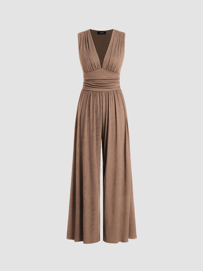 Sleeveless wide-leg jumpsuit for women | Charity
