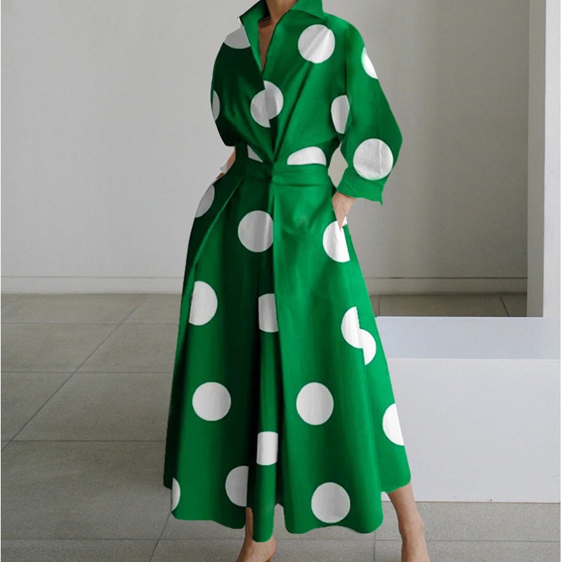 Front wrap collared maxi dress for women | Sofer