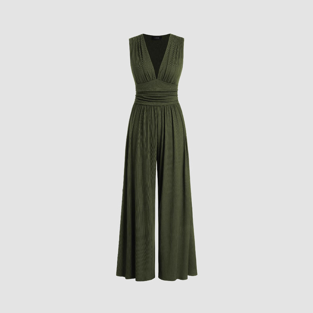 Ruched casual jumpsuit for women | Marlowe