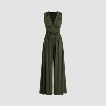 Ruched casual jumpsuit for women | Marlowe