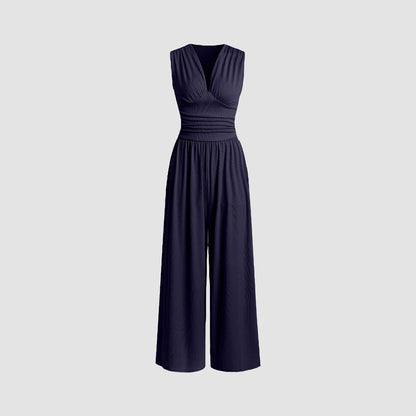 Ruched casual jumpsuit for women | Marlowe