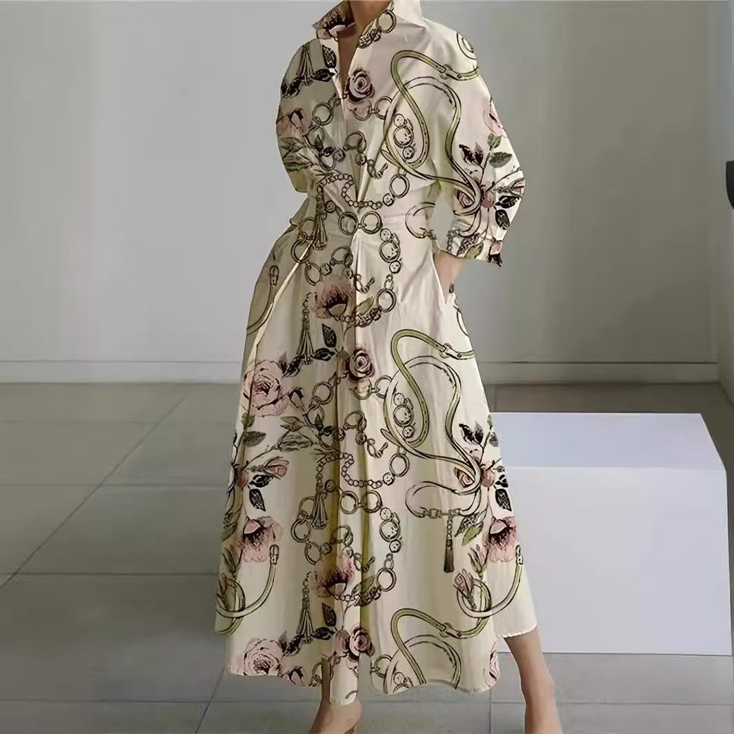Front wrap collared maxi dress for women | Sofer