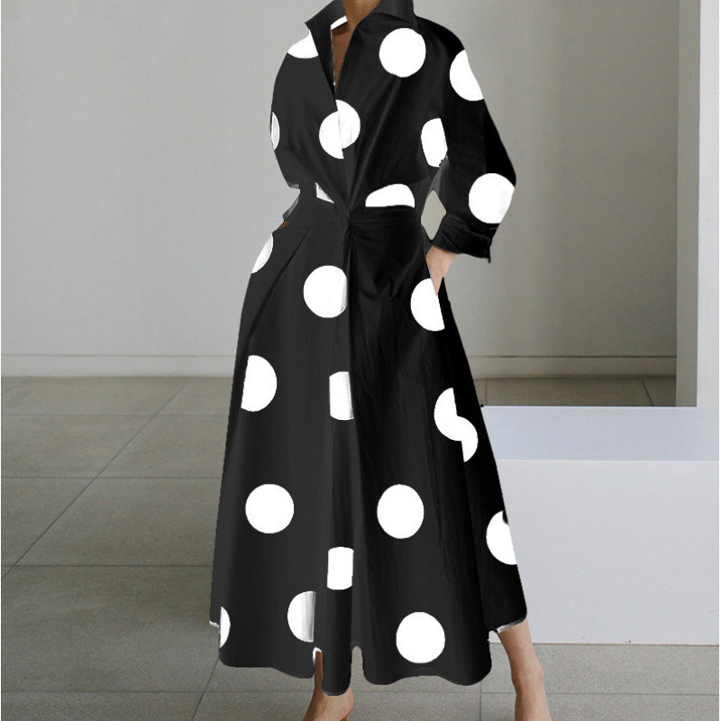Front wrap collared maxi dress for women | Sofer