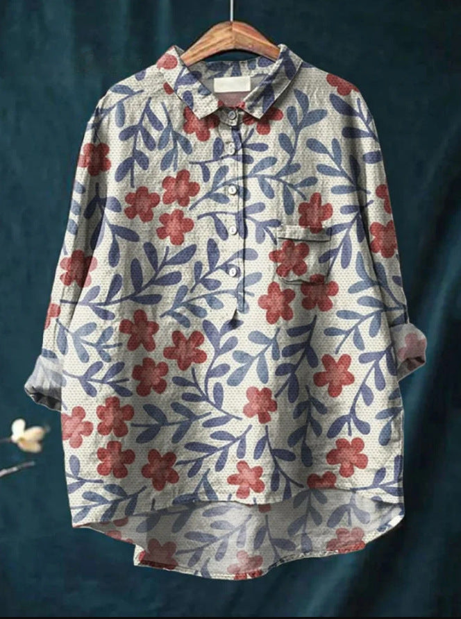 Vintage-inspired floral blouse for women | Anita