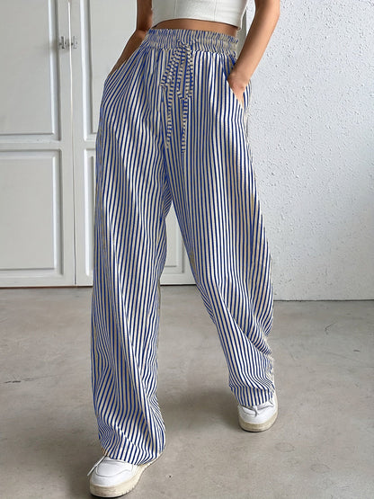 Casual striped relaxed fit summer top for women | Alira
