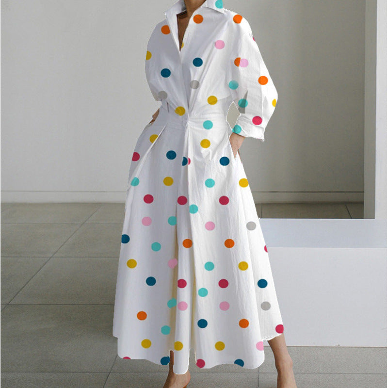 Front wrap collared maxi dress for women | Sofer