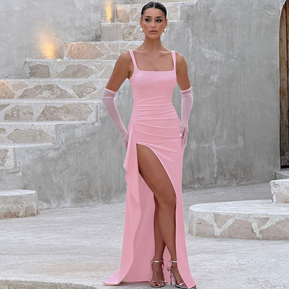 Open back slip maxi dress for women | Marilyn