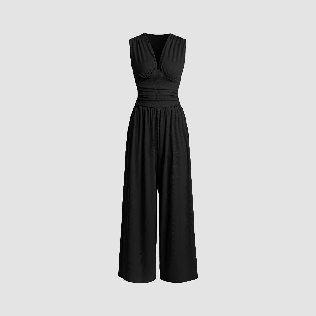 Ruched casual jumpsuit for women | Marlowe