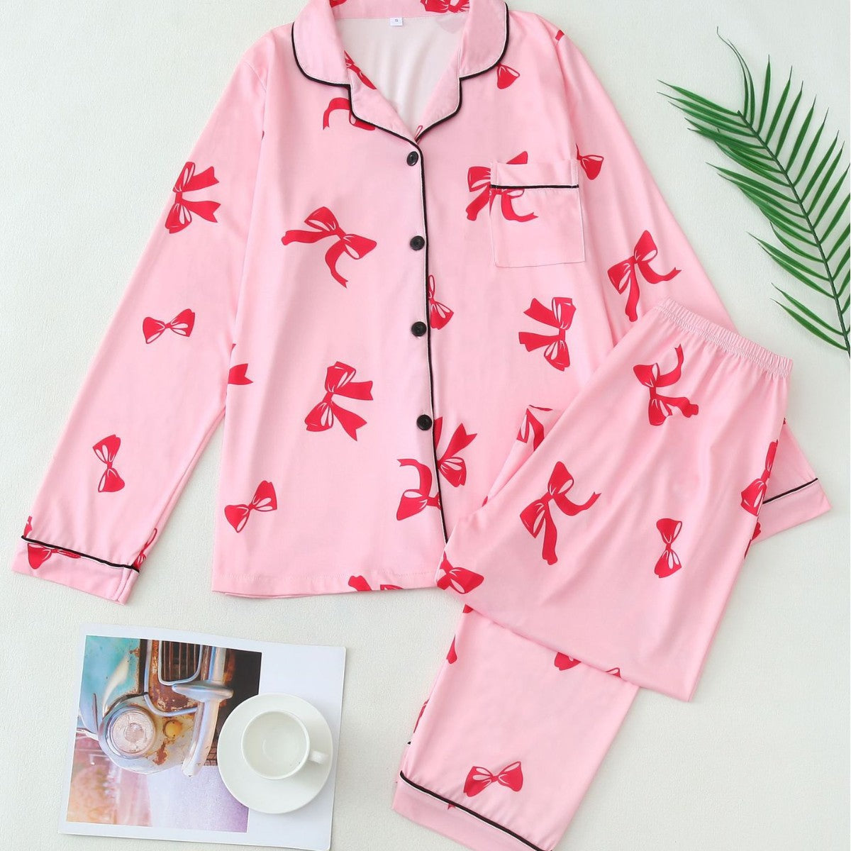 Long sleeve top and pajama set for women | Merida