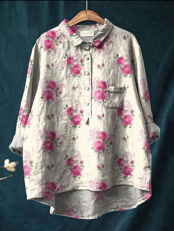Vintage-inspired floral blouse for women | Anita