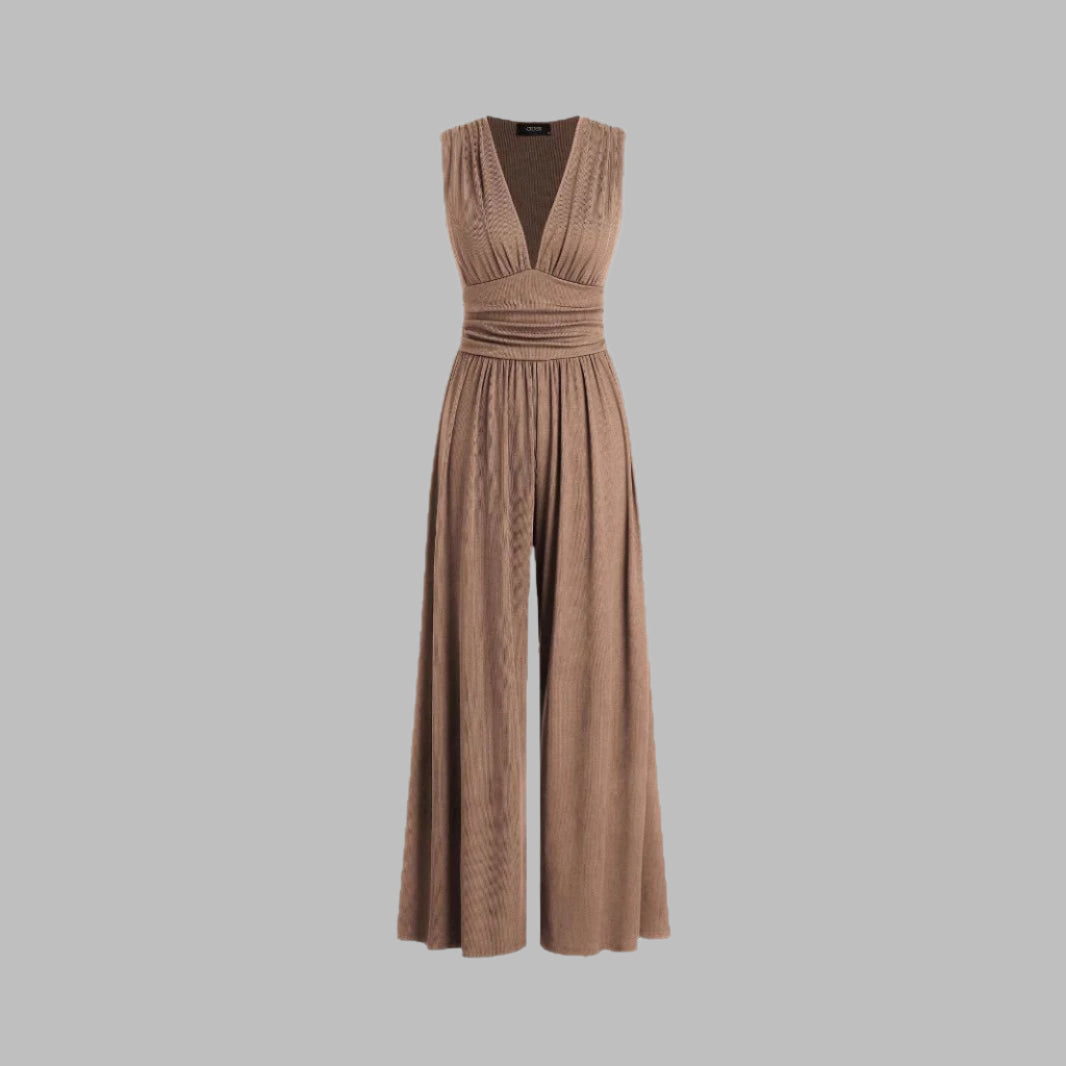 Ruched casual jumpsuit for women | Marlowe