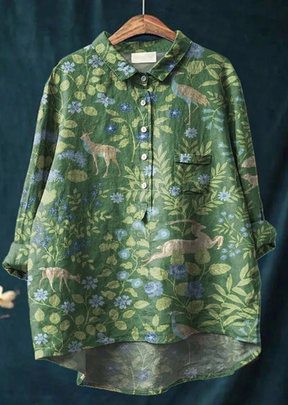 Vintage-inspired floral blouse for women | Anita
