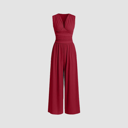 Ruched casual jumpsuit for women | Marlowe