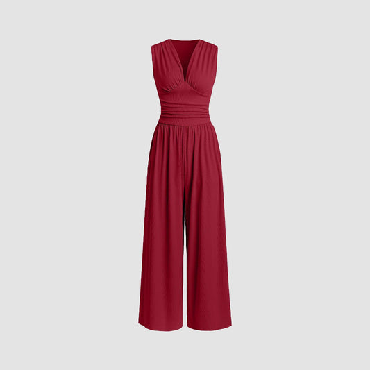 Ruched casual jumpsuit for women | Marlowe
