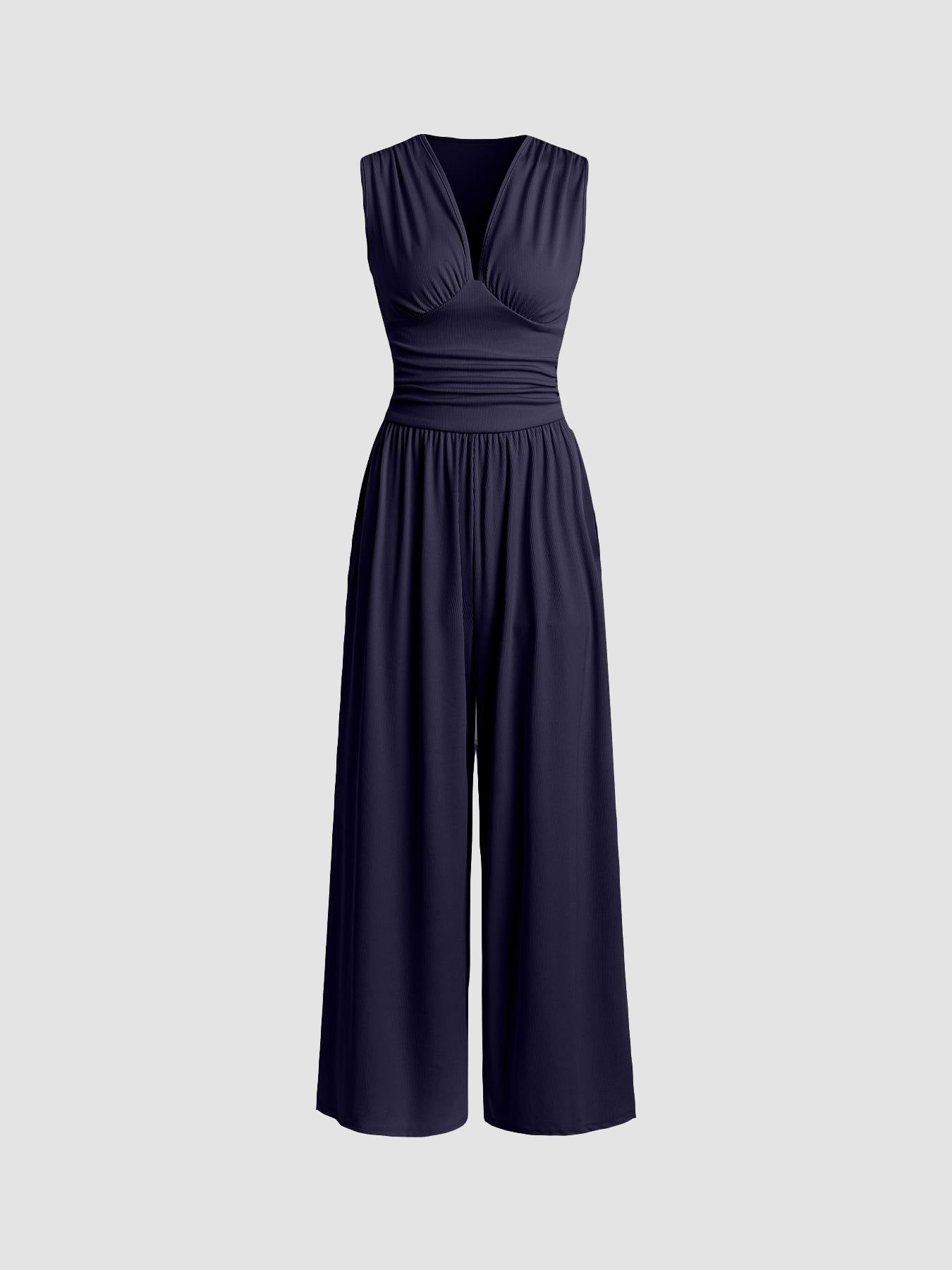 Sleeveless wide-leg jumpsuit for women | Mutya