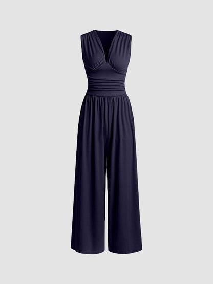 Sleeveless wide-leg jumpsuit for women | Charity