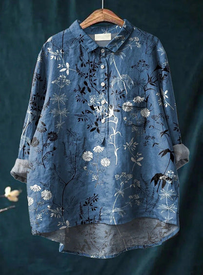 Vintage-inspired floral blouse for women | Anita