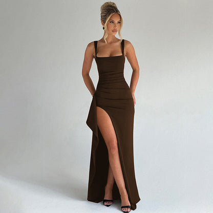 Open back slip maxi dress for women | Marilyn