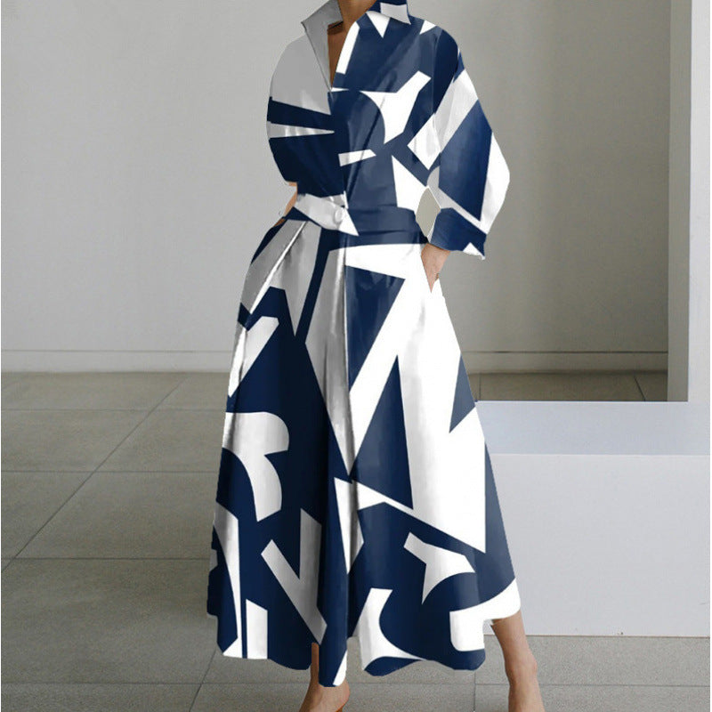 Front wrap collared maxi dress for women | Sofer